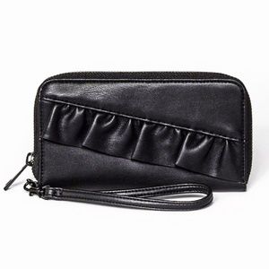 Mossimo Supply Co. Black Ruffle Wristlet